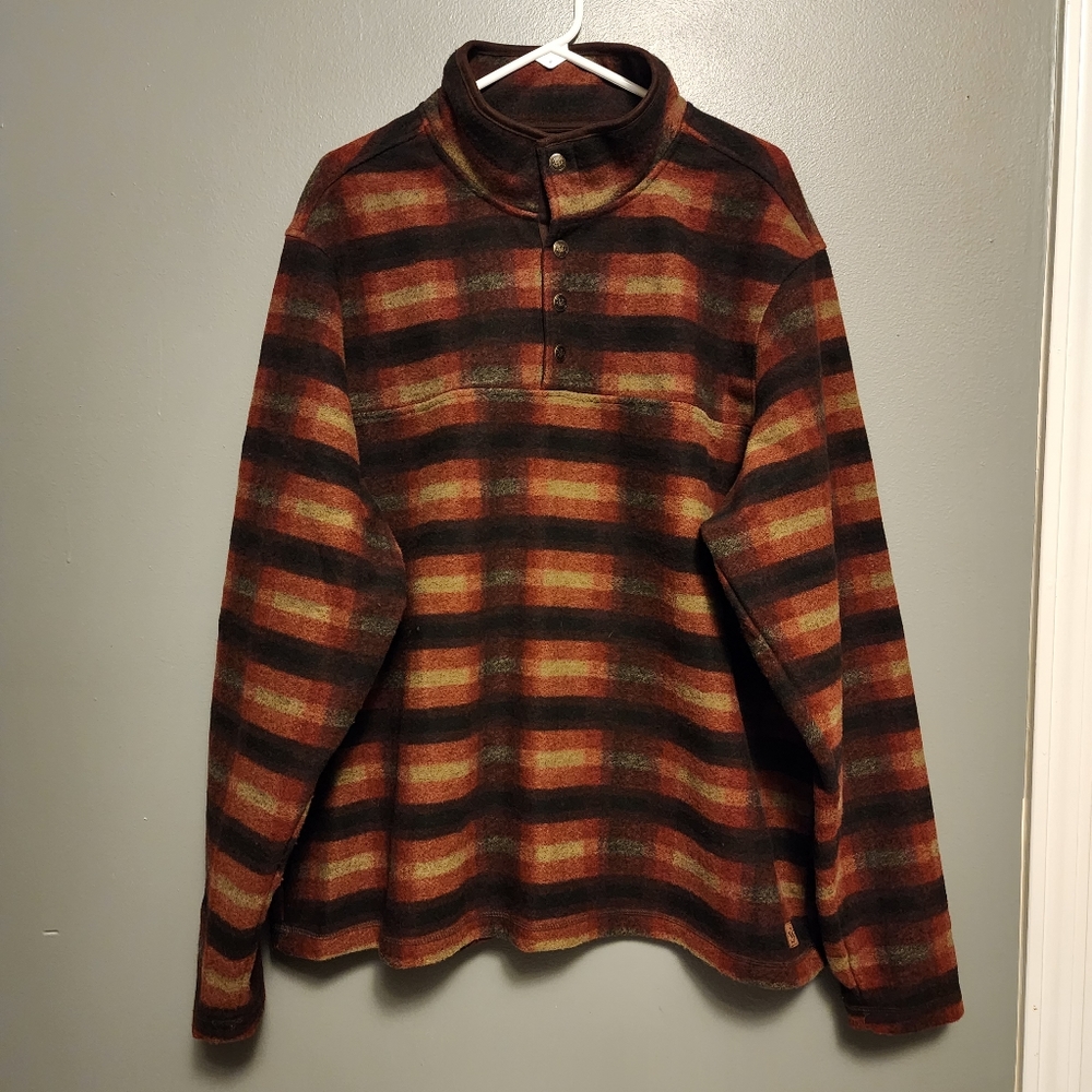 Vtg John Wayne Pullover Quarter Button Jacket Siz… - image 1